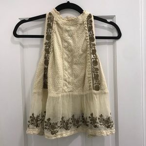 Urban outfitters gorgeous peplum lace top